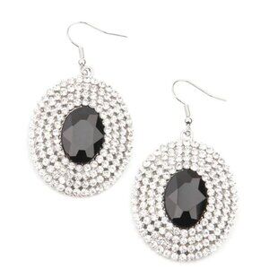 Paparazzi Fierce Field Black Earrings